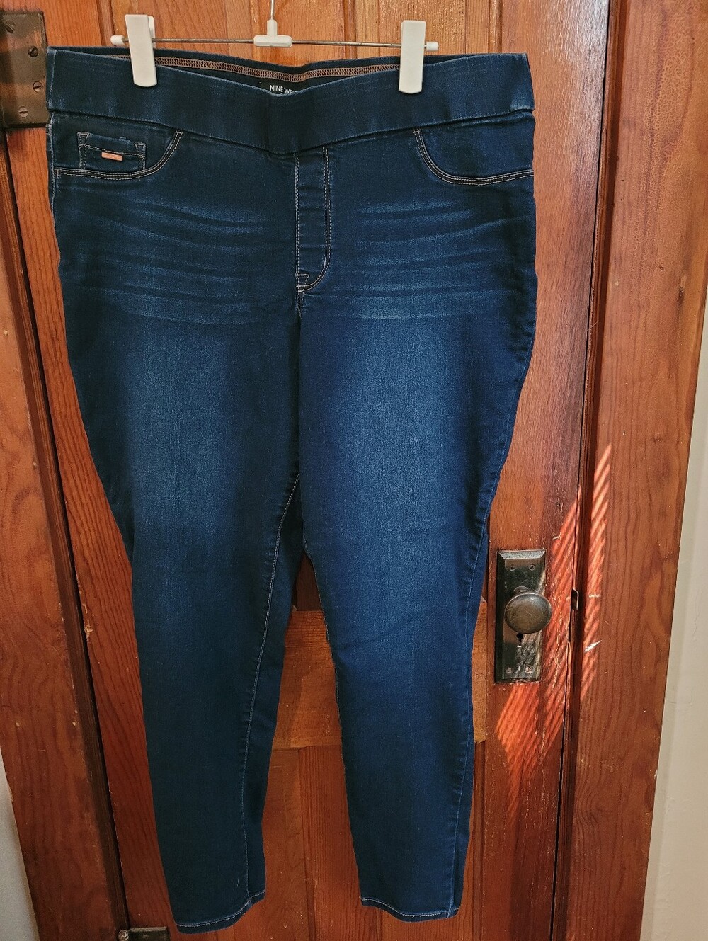 Nine West Blue Skinny Pull-on Skinny Jeans Size 16